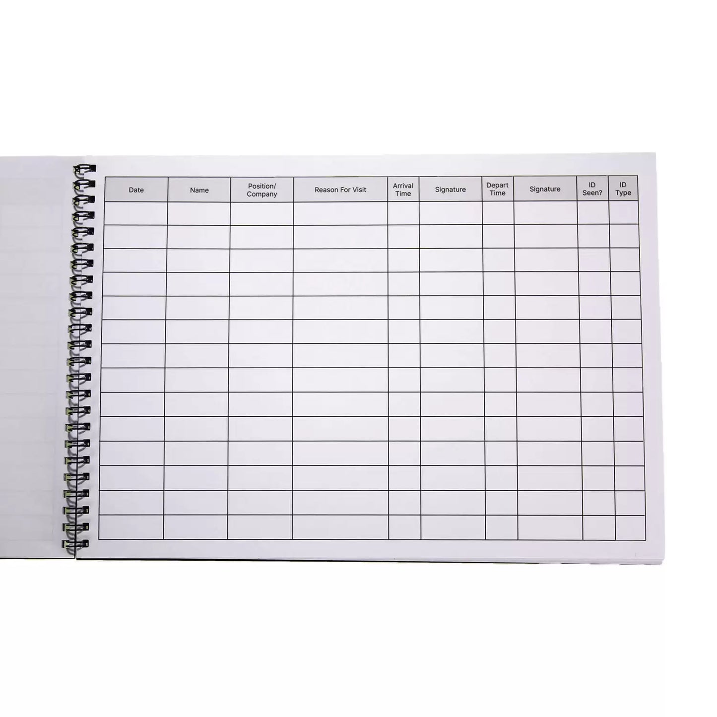 Visitor Record Book Black