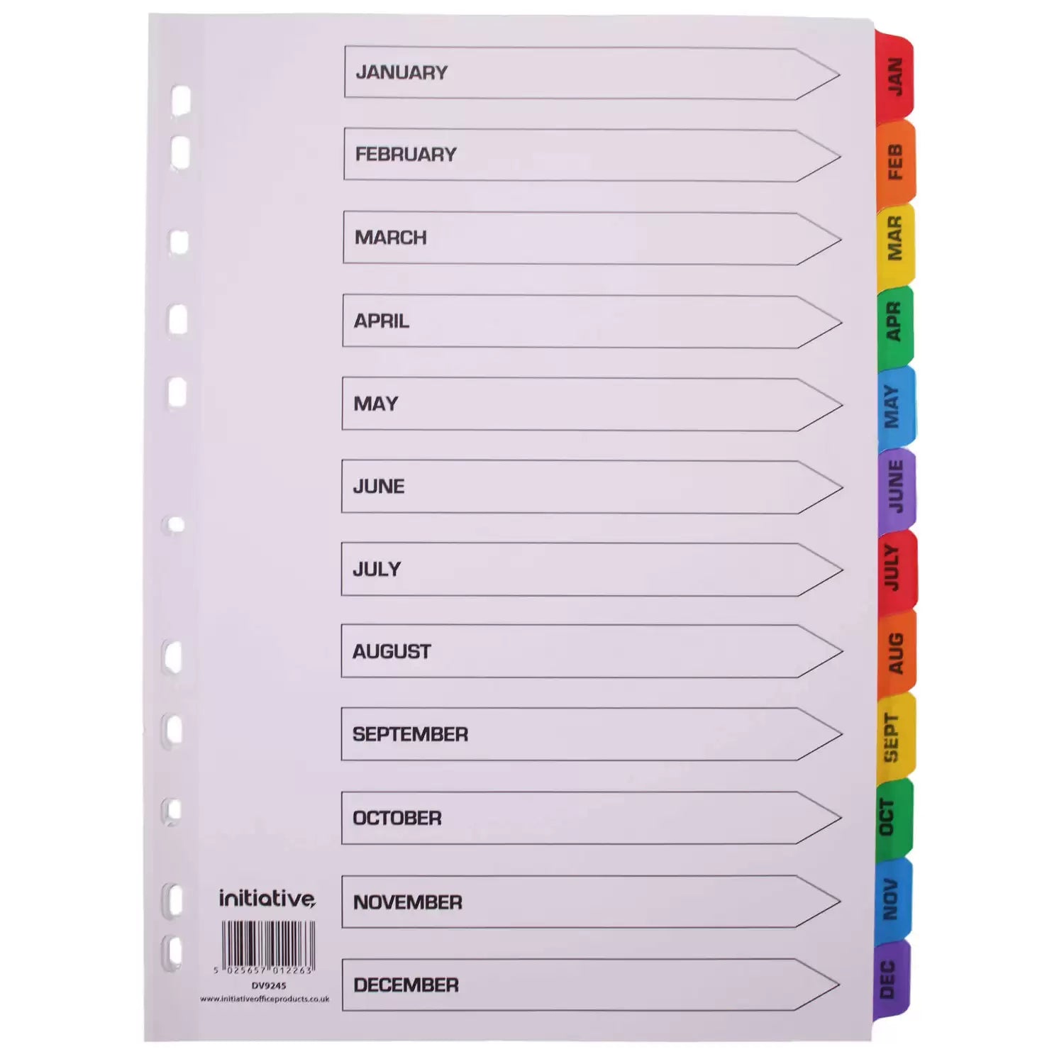 A4 Subject Dividers Jan - Dec – Care-Supplies