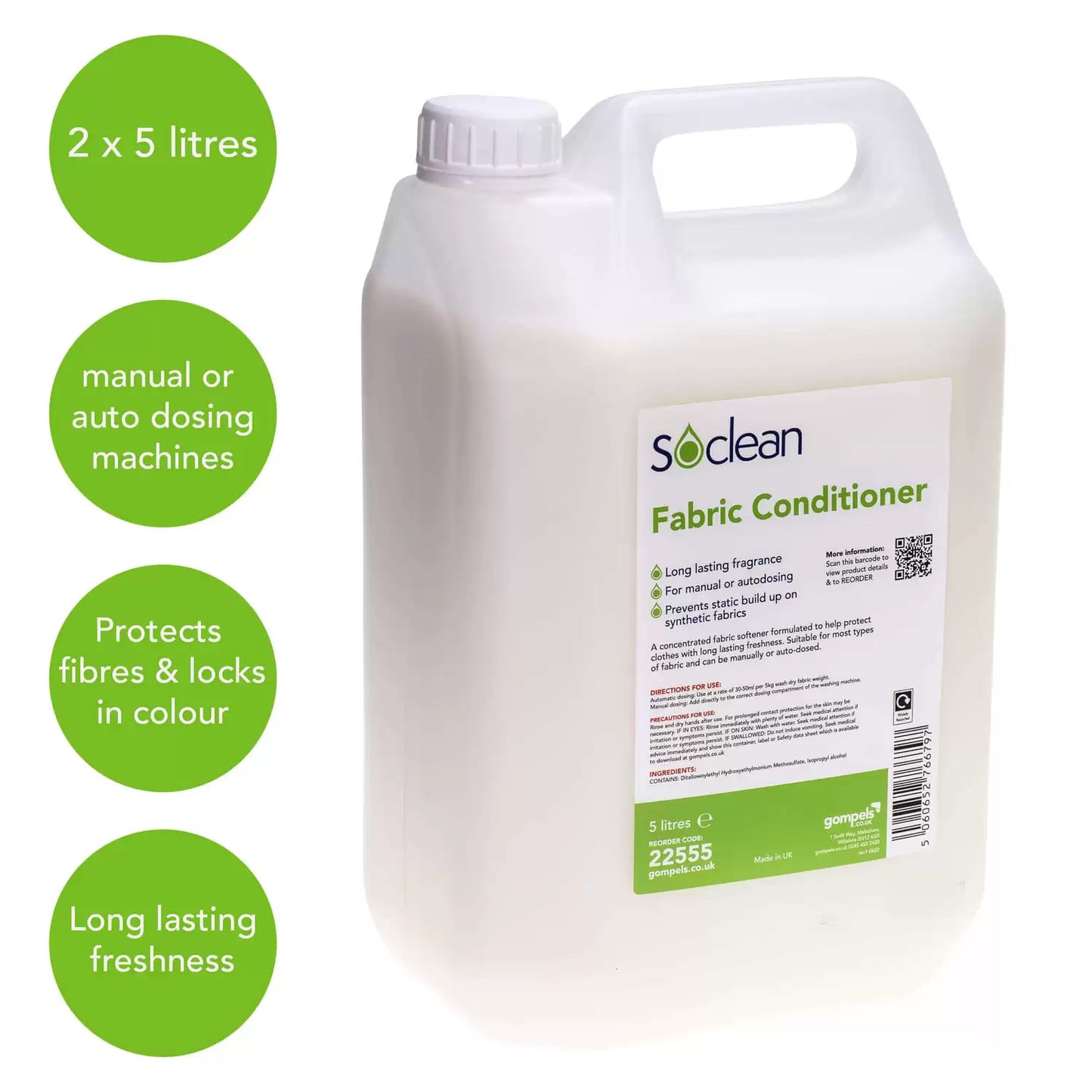 Soclean Fabric Conditioner 5 Litre 2 Pack