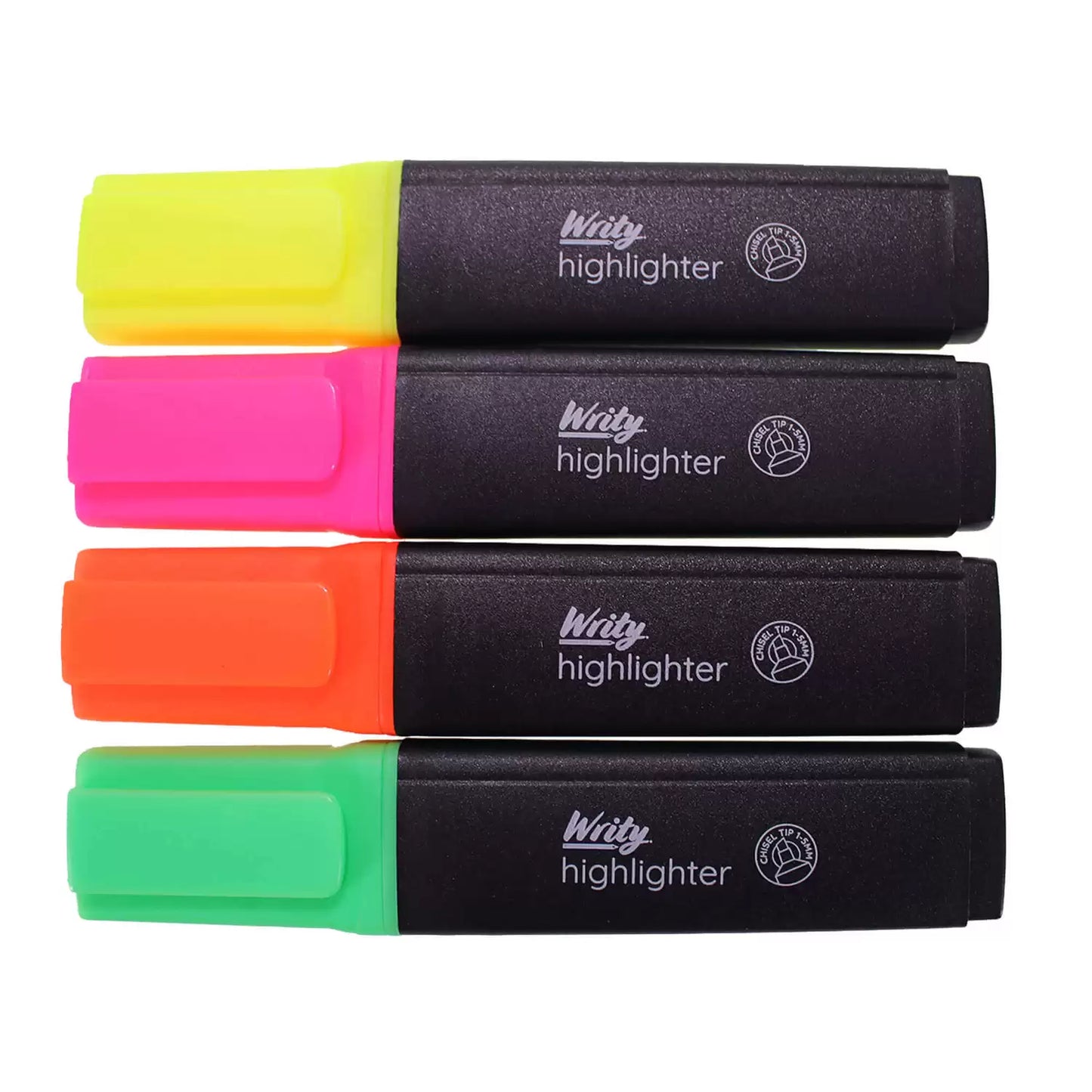 Writy Highlighters Assorted 4 Pack