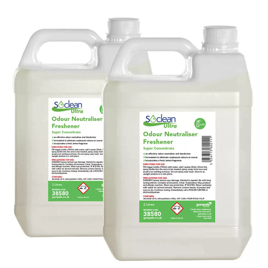 Soclean Ultra Odour Neutraliser Freshener Super Concentrate 2 Litre 2 Pack