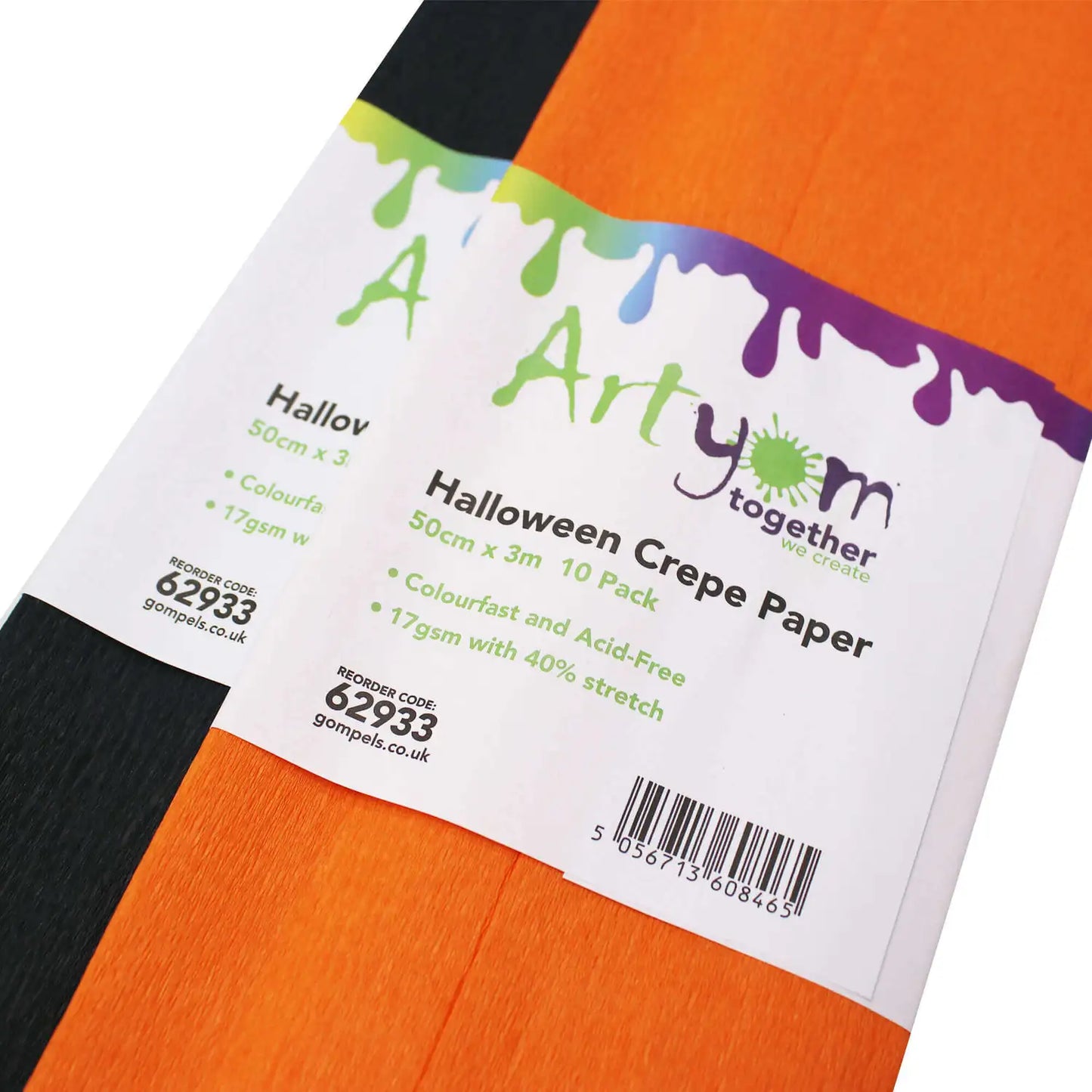 Artyom Halloween Crepe Paper 50cm x 3m 10 Pack